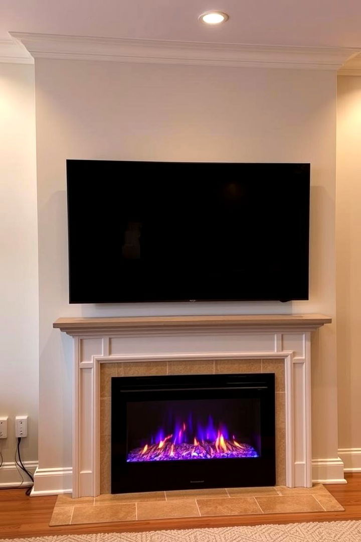 Creating a Cozy Living Atmosphere - 22 Electric Fireplace Ideas With Tv Above
