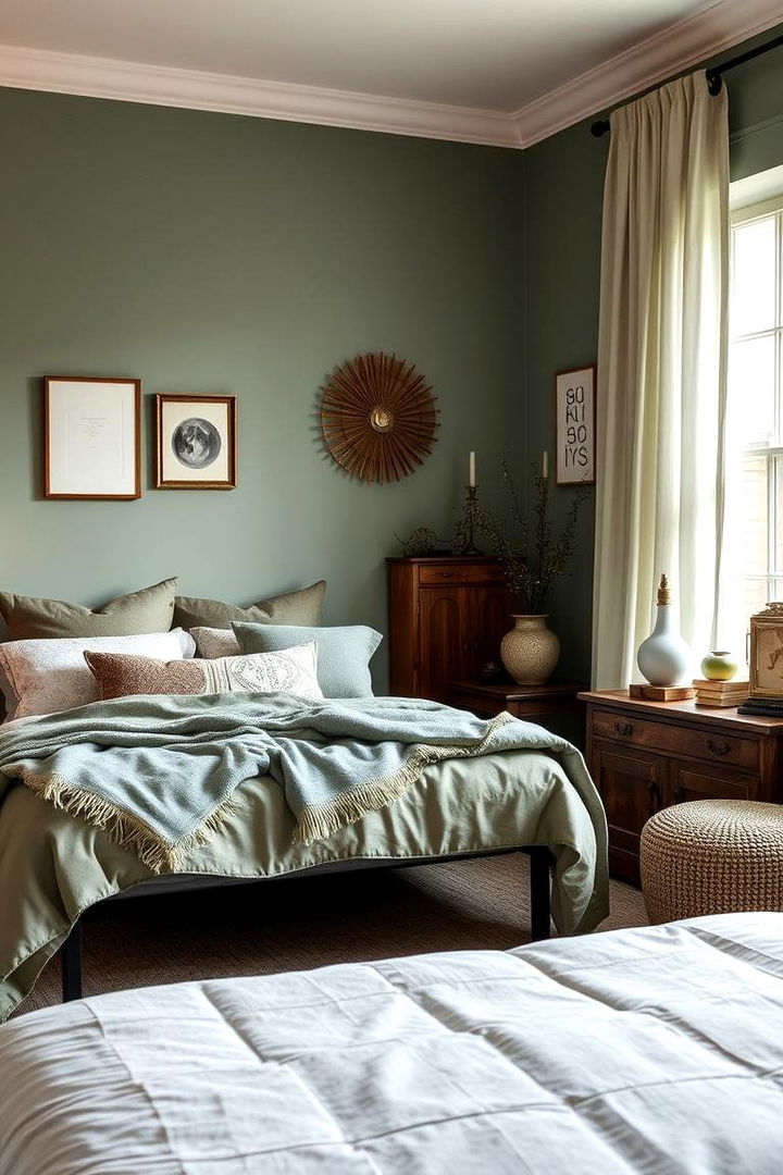 Creating a Serene Sage Sanctuary - 22 Boho Sage Green Bedroom Ideas