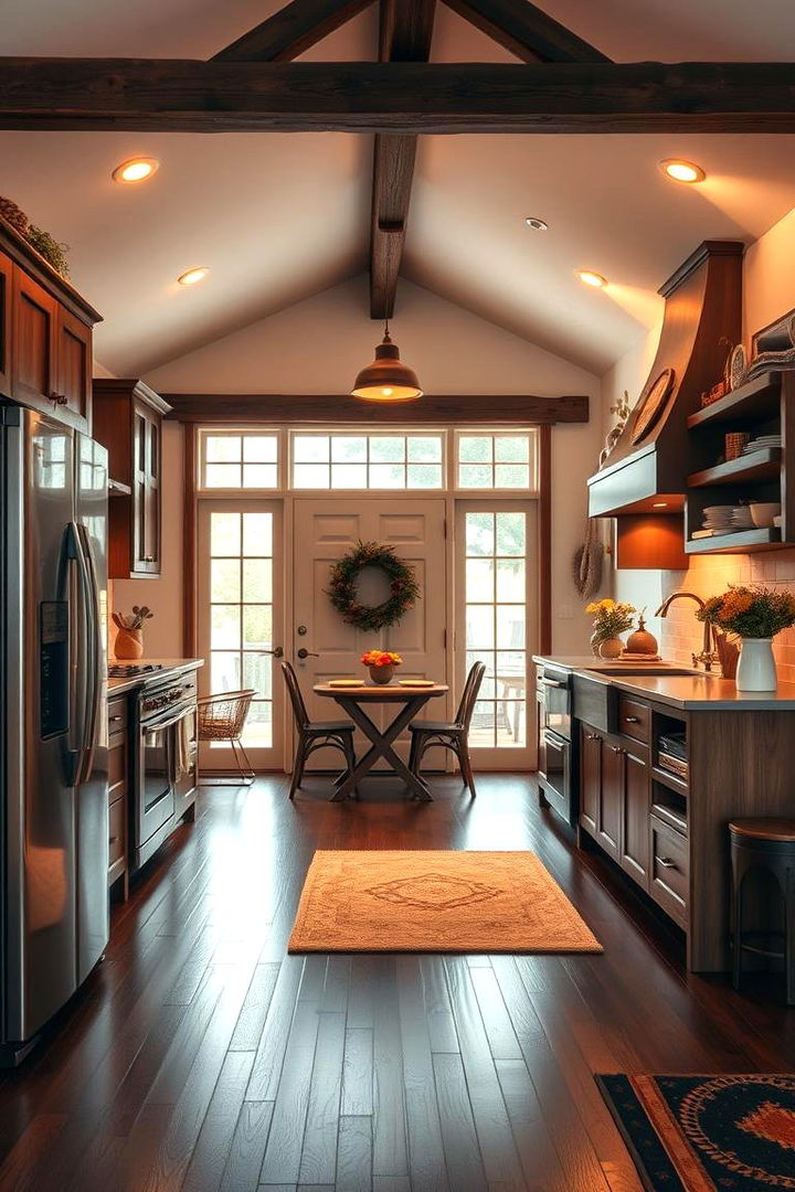 Creating a Warm Welcome - 22 Kitchen With Dark Wood Floors