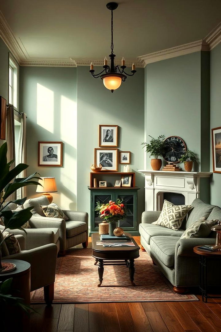 Creating a Welcoming Ambiance - 22 Sage Green House With Black Door