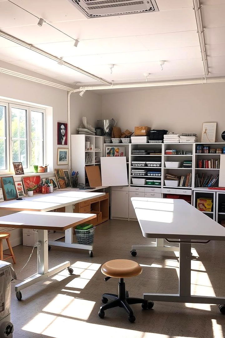 Creative Art Studio - 22 Basement Playroom Ideas