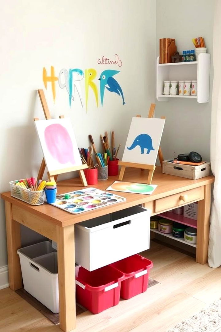 Creative Art and Craft Corner - 22 playroom ideas