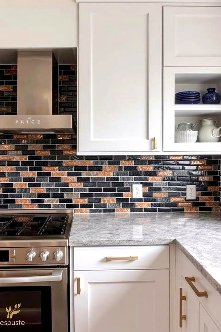 Creative Backsplash Ideas - 22 black and copper kitchen ideas