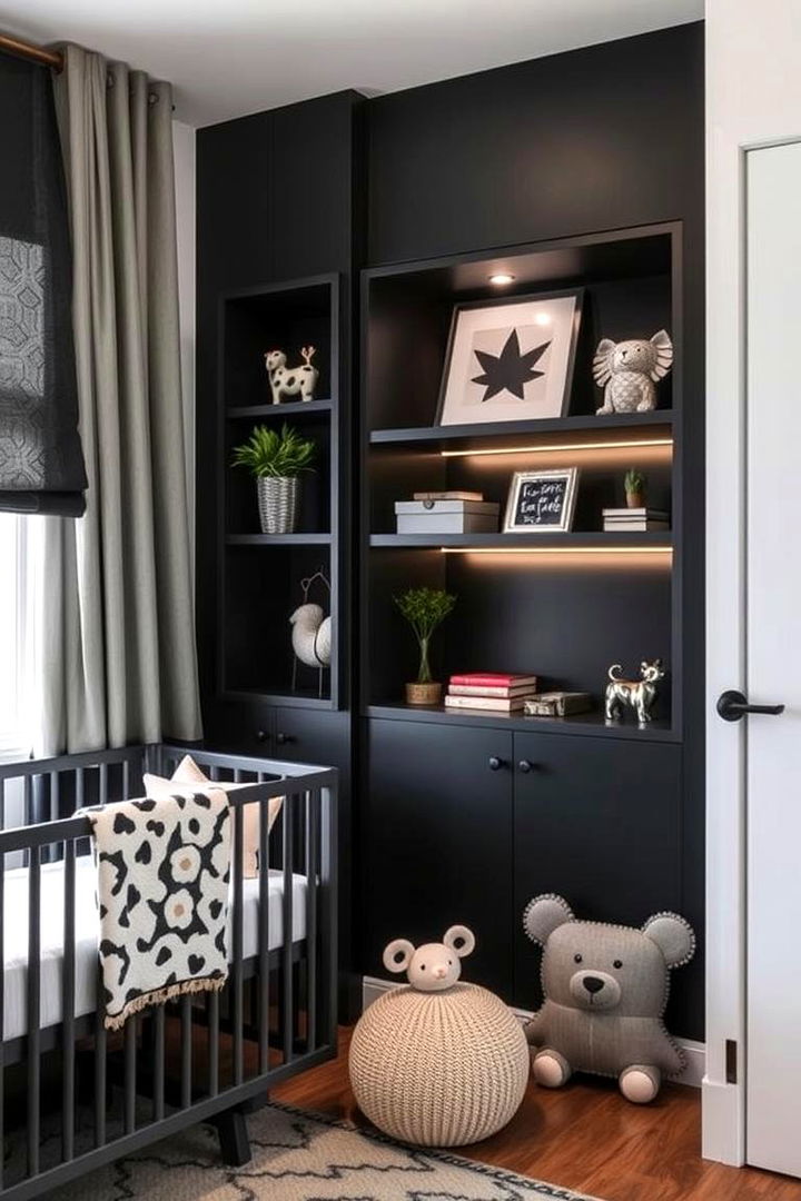 Creative Black Nursery Corners - 22 Black Nursery Ideas