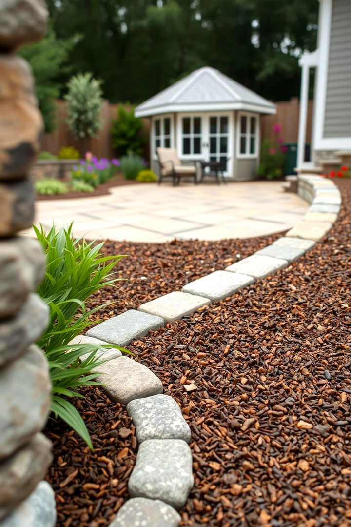 Creative Border Designs - 22 mulch patio ideas