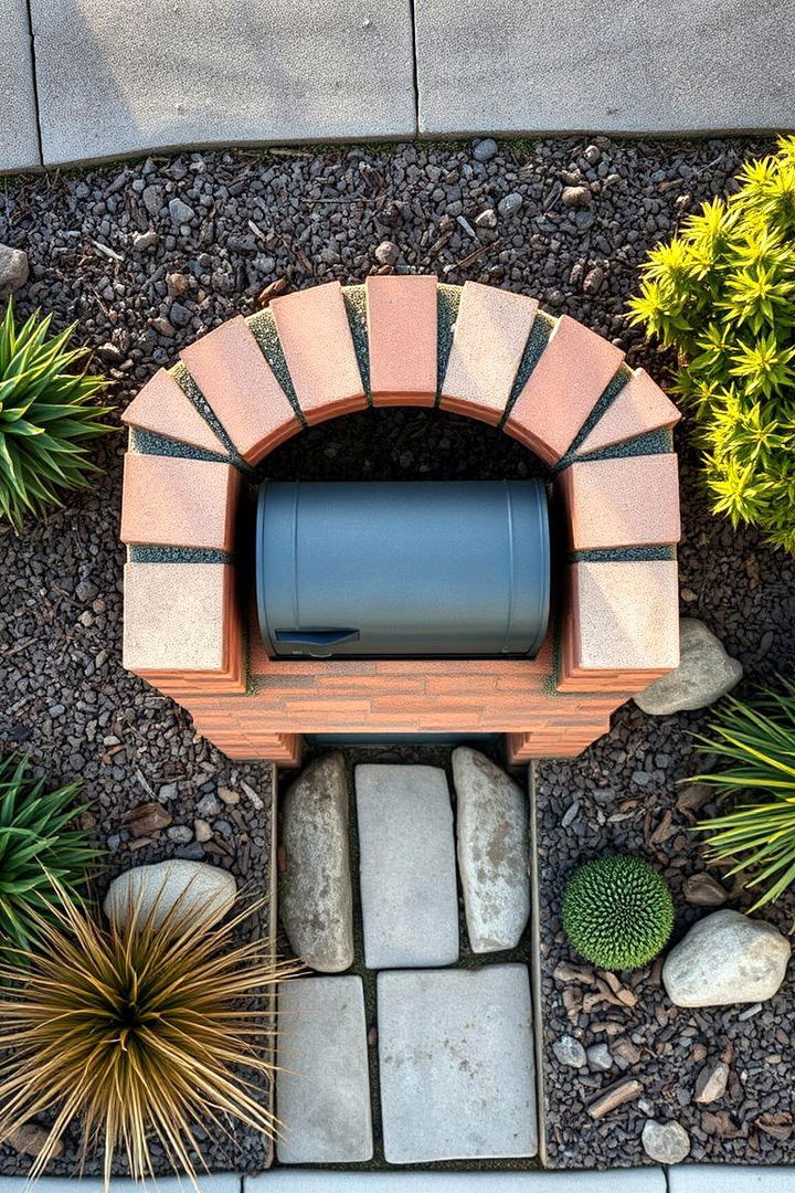 Creative Brick Landscaping Integration - 22 Brick Mailbox Ideas