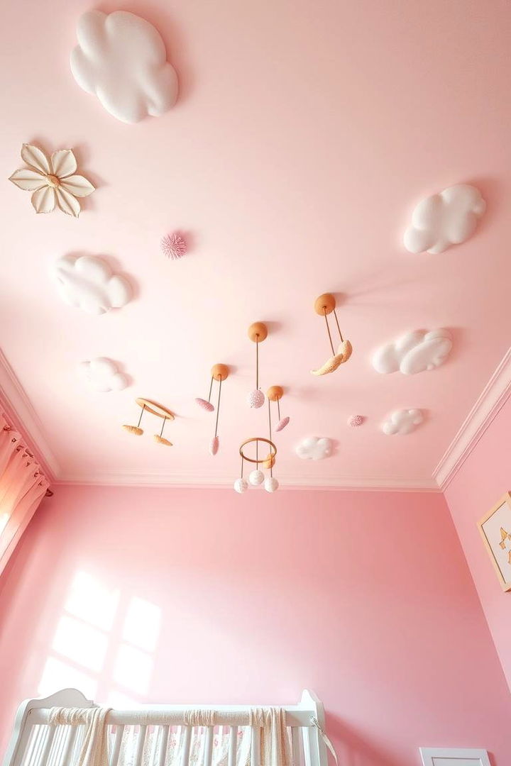Creative Ceiling Decor - 22 Pink Nursery Ideas