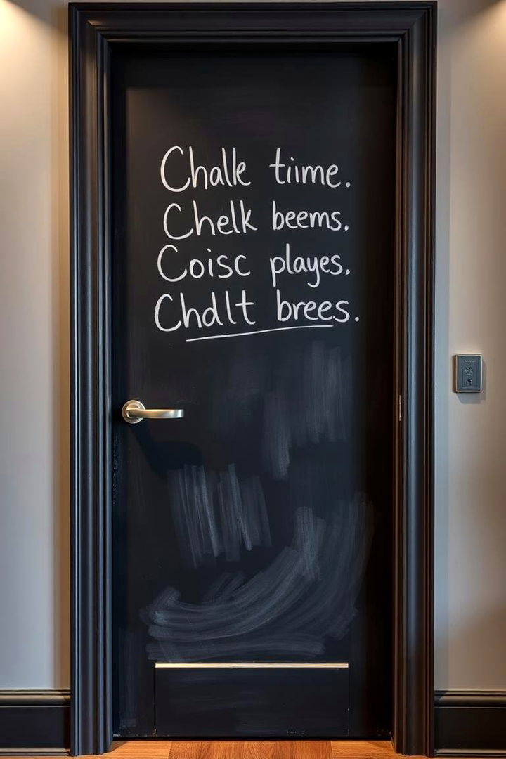 Creative Chalkboard Door - 22 Pantry Door Ideas