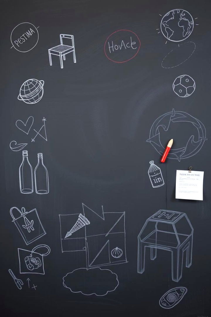 Creative Chalkboard Wall - 22 Bedroom Accent Wall Ideas