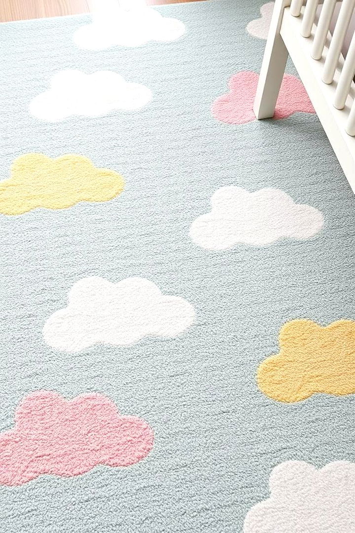 Creative Cloud Rugs for Soft Comfort - 22 Cloud Themed Nursery Ideas