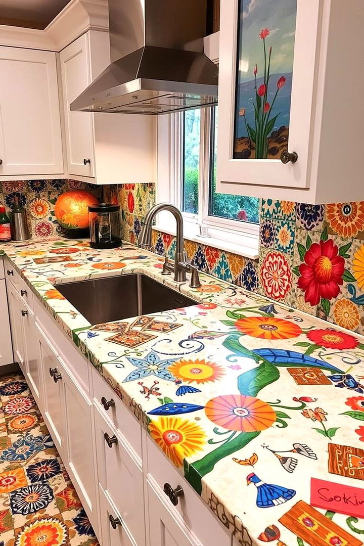 Creative Countertop Art - 22 Cozy Kitchen Ideas