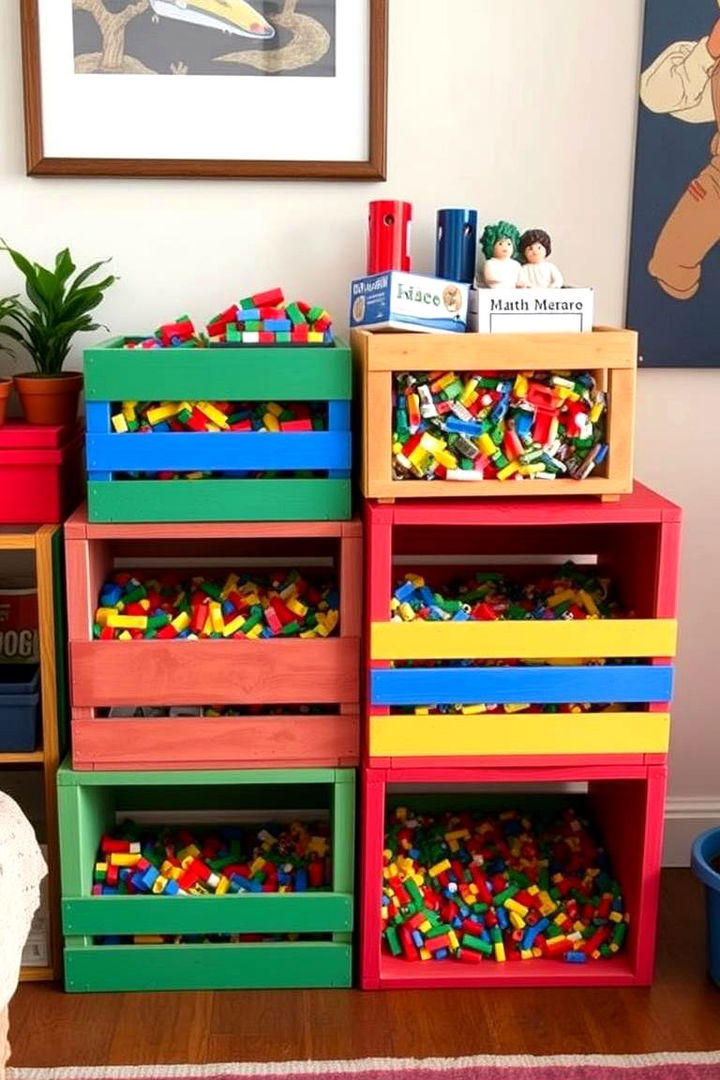 Creative DIY Crate Storage - 22 Lego Storage Ideas