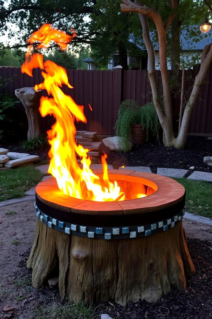 Creative DIY Designs - 22 Tree Stump Fire Pit Ideas