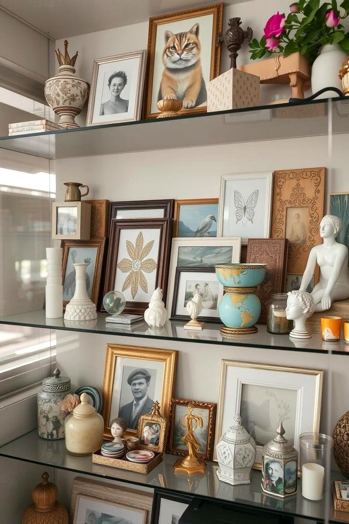 Creative Display Shelf - 22 Living Room Corner Ideas