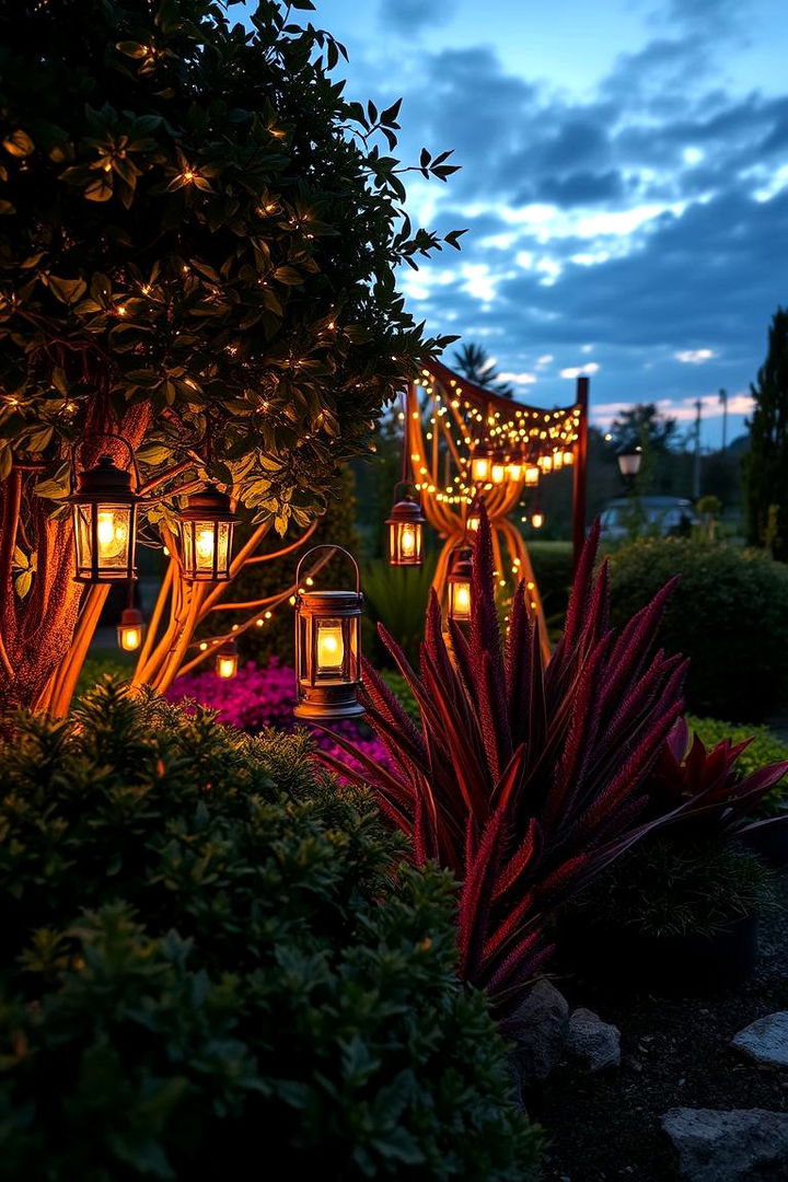 Creative Garden Lighting for Evening Ambiance - 22 Sensory Garden Ideas