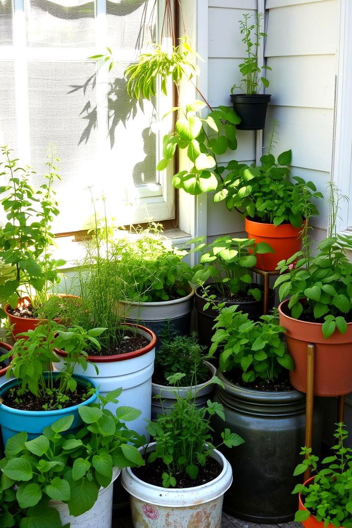 Creative Herb Garden Nook - 22 Cheap Backyard Makeover Ideas