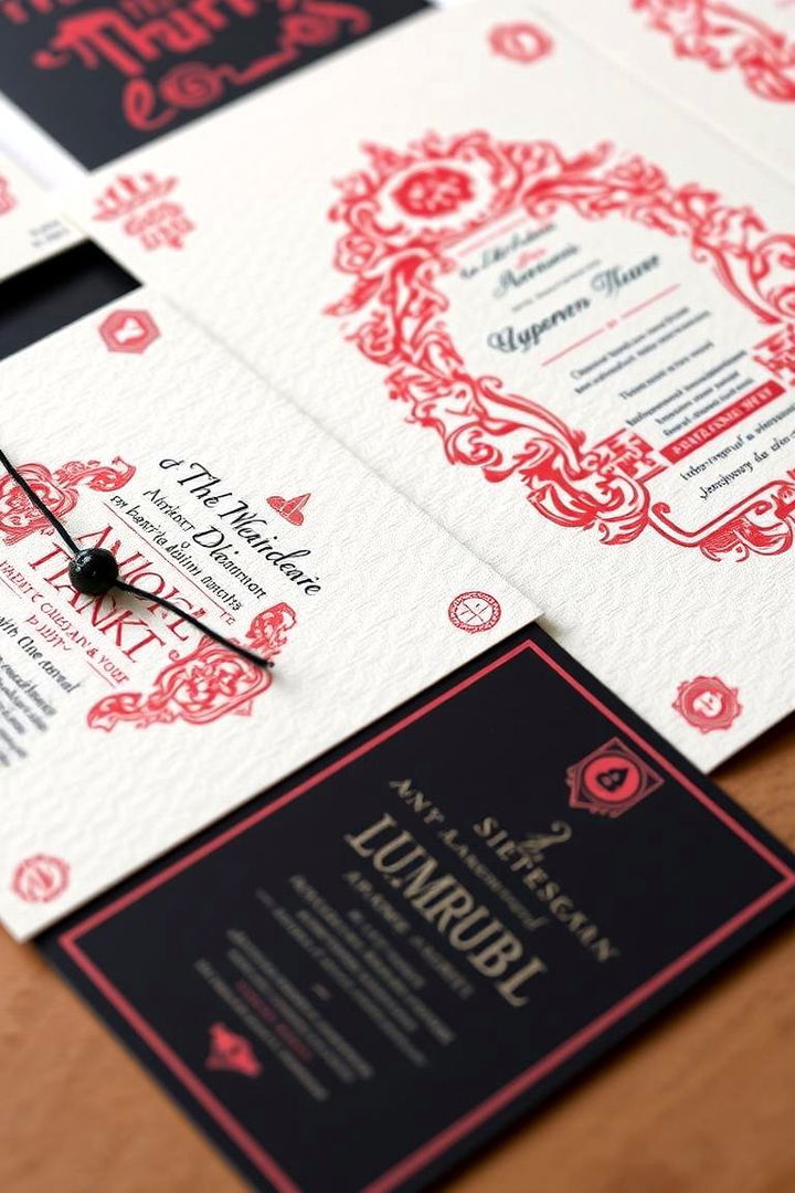 Creative Invitation Designs - 22 Red and Black Wedding Ideas