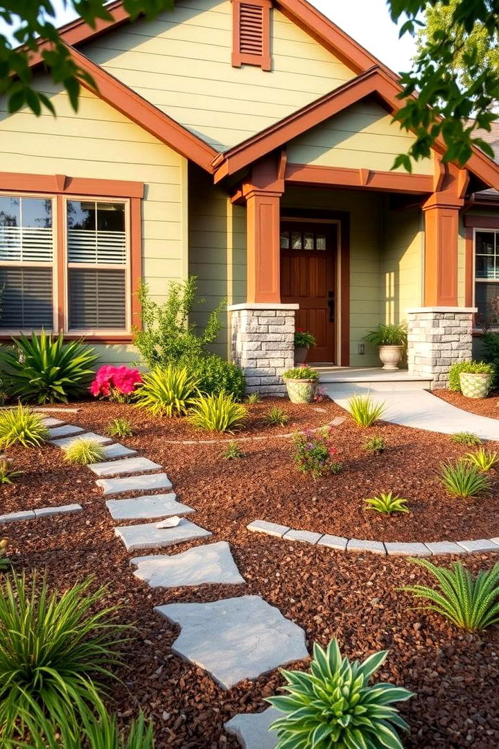 Creative Landscaping to Accent the Color Story - 22 Sage Green House With Brown Trim Ideas