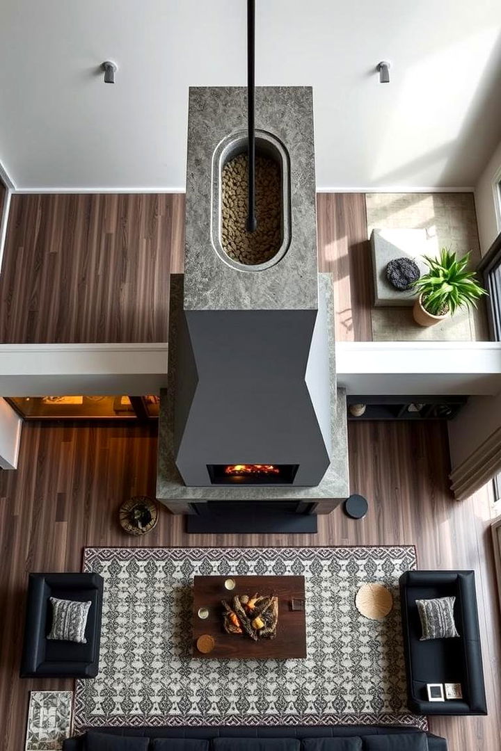 Creative Layouts for Open Living Spaces - 22 Double-sided Fireplace Ideas