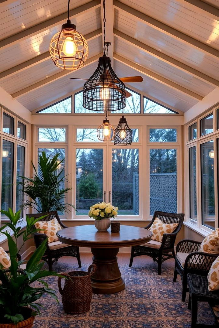 Creative Lighting Fixtures - 22 Small Sunroom Ideas