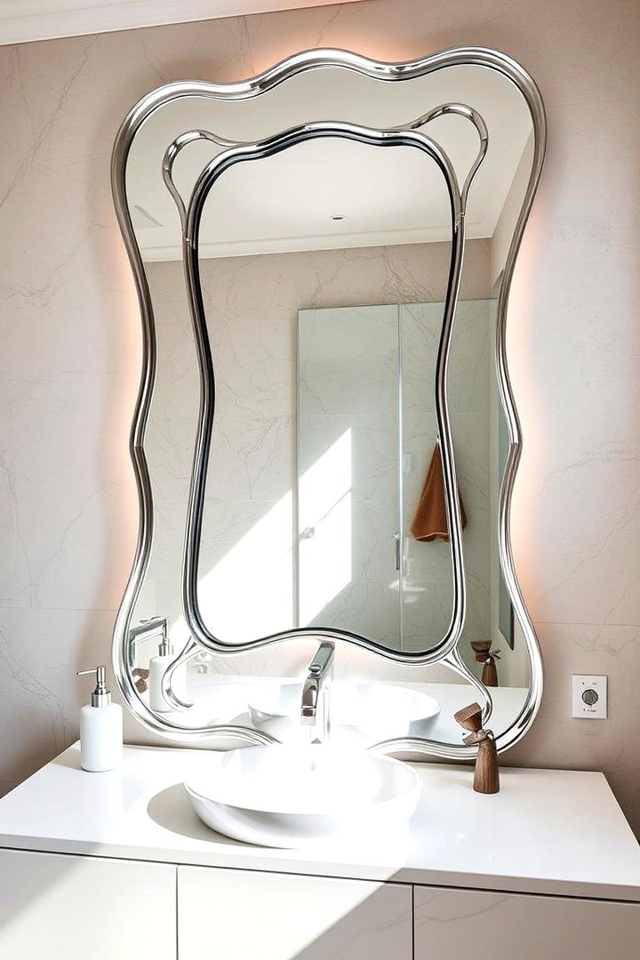 Creative Mirror Selection - 22 Bathroom Staging Ideas