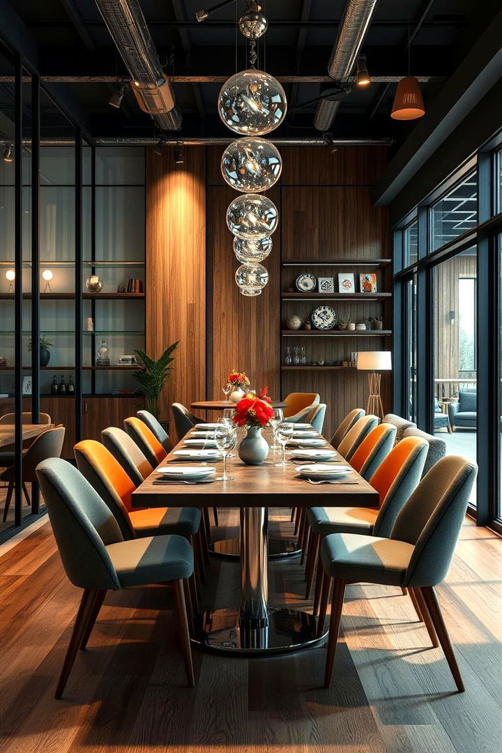 Creative Mix of Materials for Unique Flair - 22 Mid-century Modern Dining Rooms