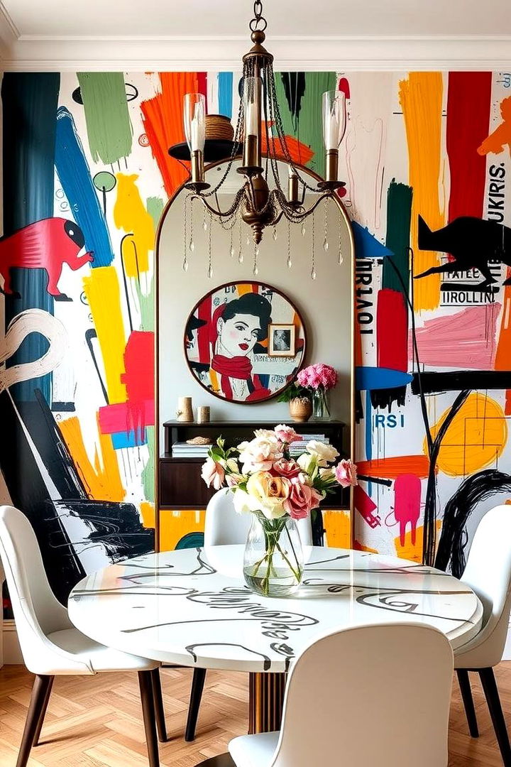 Creative Mural Integration - 22 Dining Room Mirror Ideas