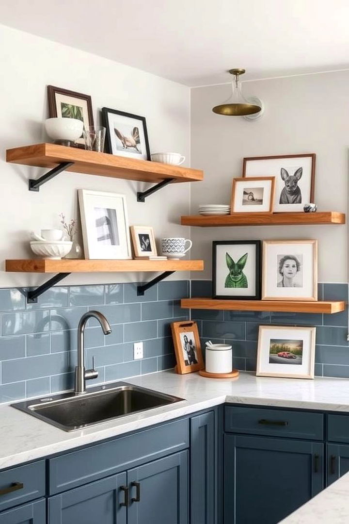 Creative Open Shelving - 22 Barndominium Kitchen Ideas