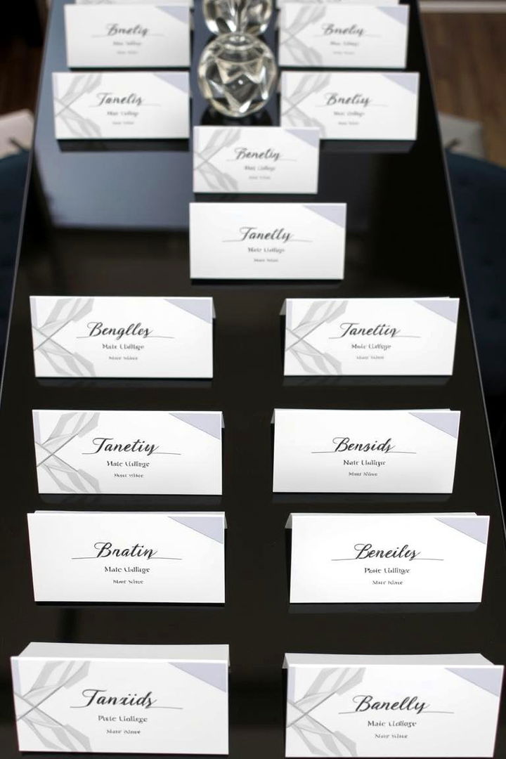 Creative Place Cards Designs - 22 Black and White Wedding Ideas