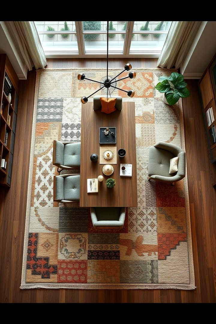 Creative Rug Play - 22 Eclectic Dining Room Ideas