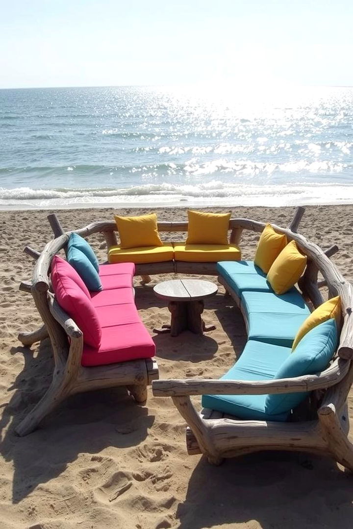 Creative Seating Arrangements - 22 Beach Wedding Ideas