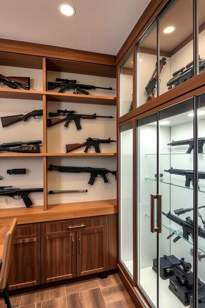 Creative Shelving and Display Cases - 22 Man Cave Gun Room Ideas