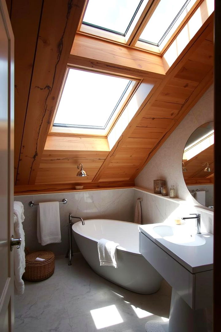 Creative Skylight Installations - 22 Attic Bathroom Ideas
