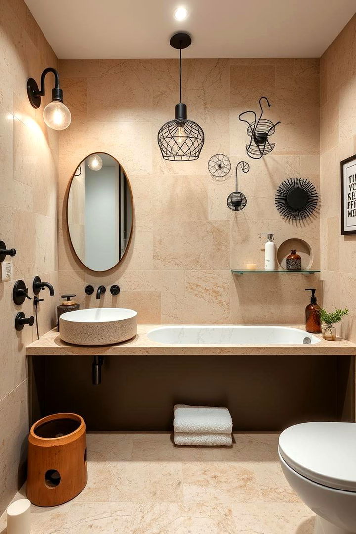 Creative Space with Travertine - 22 Travertine Tile Bathroom Ideas