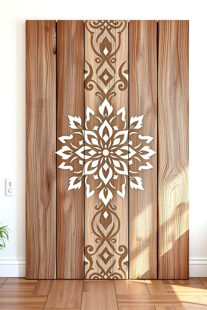 Creative Stenciling Effects - 22 Rustic Wainscoting Ideas