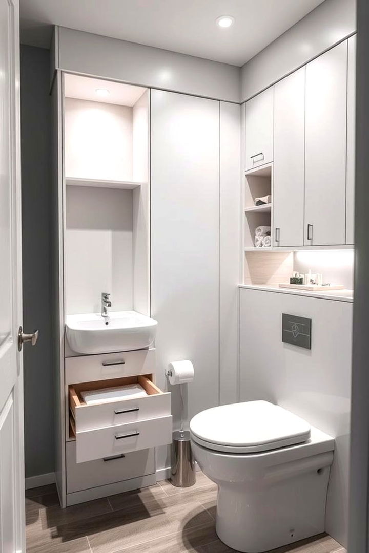 Creative Storage Innovations - 22 Downstairs Toilet Ideas