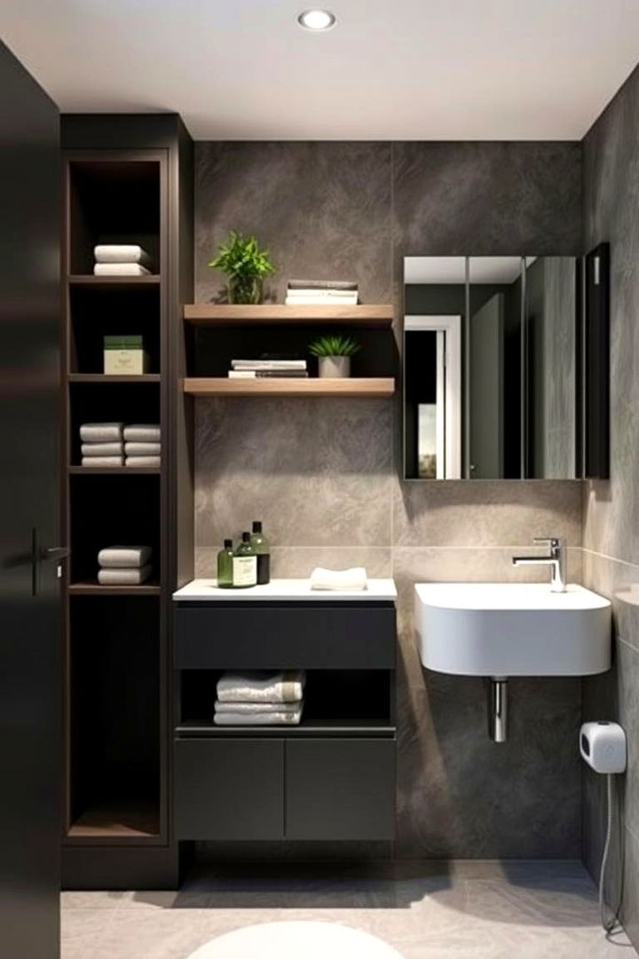 Creative Storage Solutions - 22 Green and Grey Bathroom Ideas