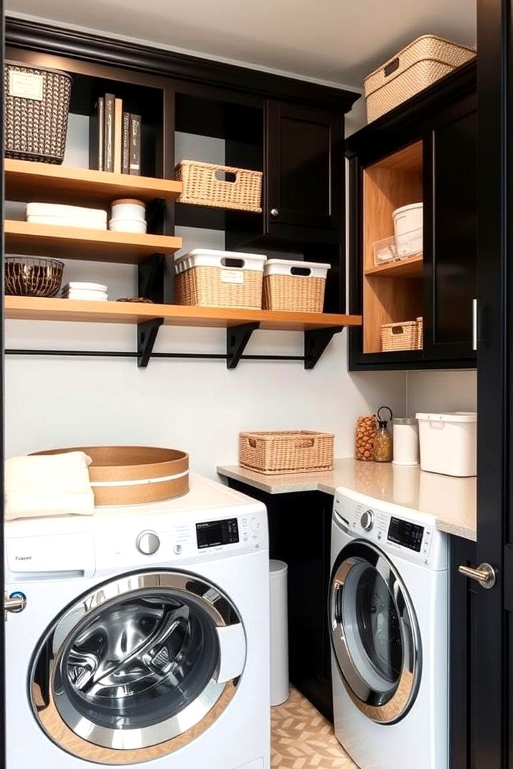 Creative Storage Solutions - 22 black laundry room ideas