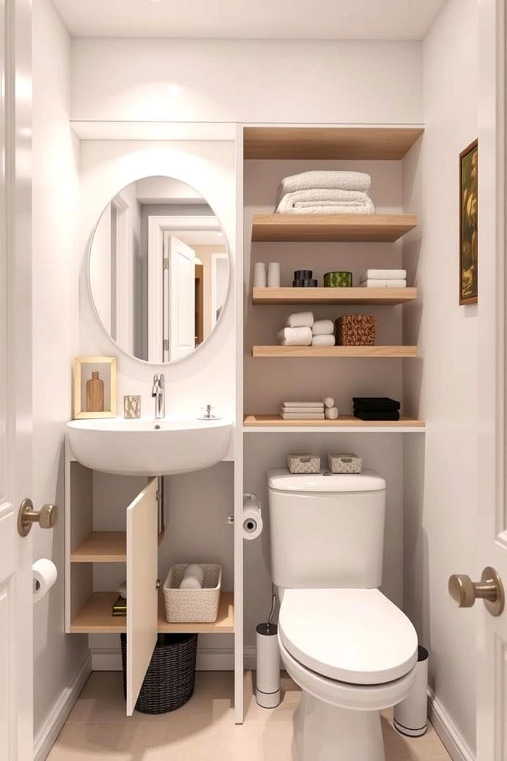 Creative Storage Solutions for Small Spaces - 22 Eclectic Powder Room Ideas