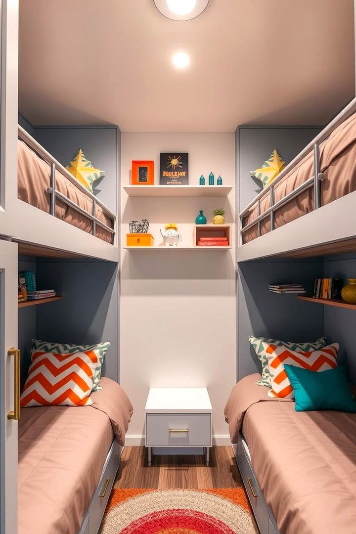 Creative Storage Solutions in Bunk Rooms - 22 bunk room ideas