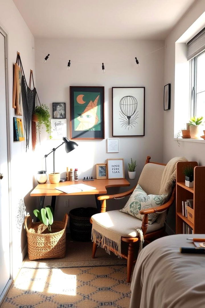 Creative Study Nooks - 22 Boho Dorm Room Ideas