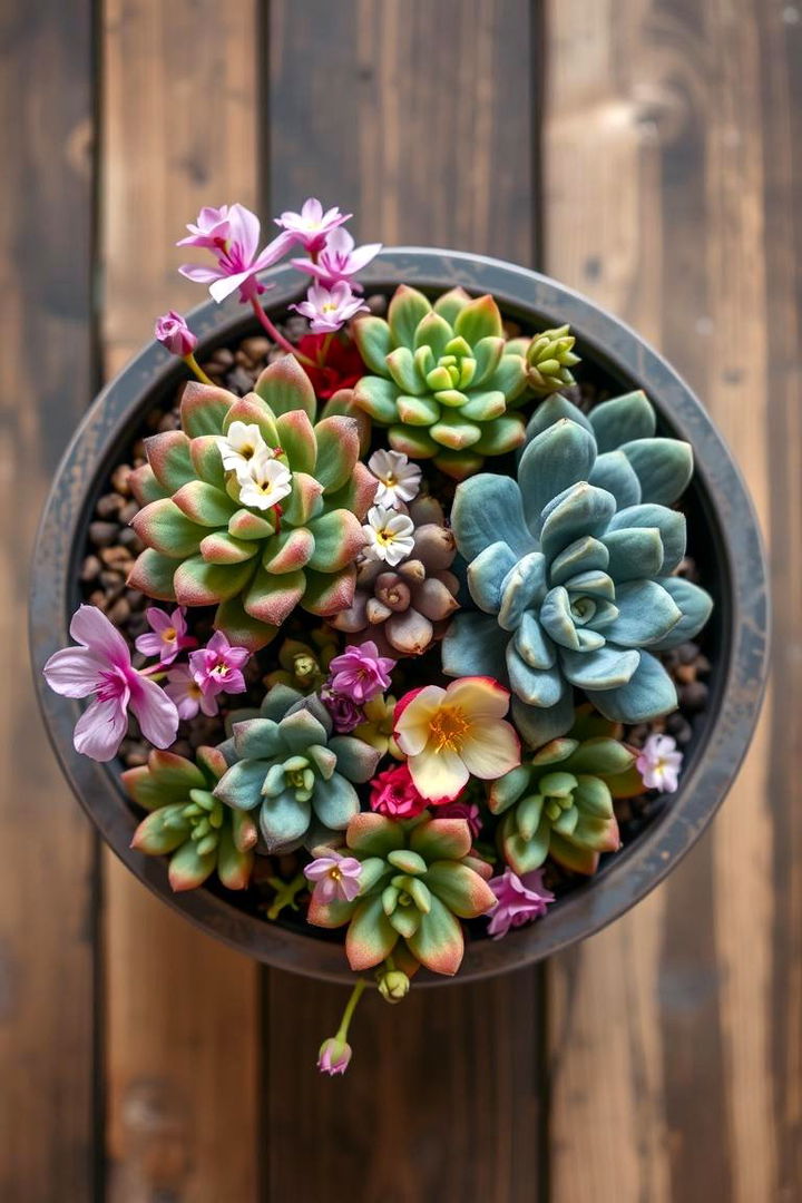 Creative Succulent and Floral Combo - 22 Flower Centerpiece Ideas