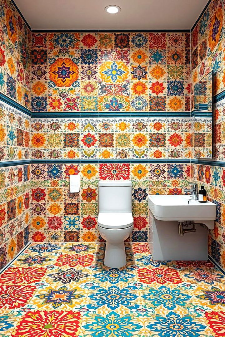 Creative Tile Arrangements - 22 Dorm Bathroom Ideas