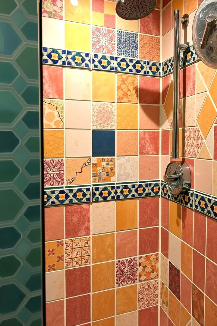 Creative Tile Patterns for Visual Interest - 22 Small Bathroom Walk in Shower Ideas