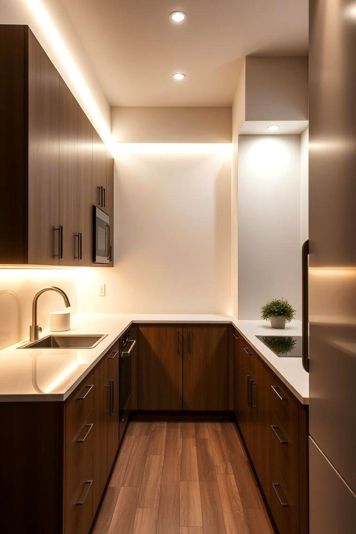 Creative Under Cabinet Lighting Ideas - 22 Galley Kitchen Ideas