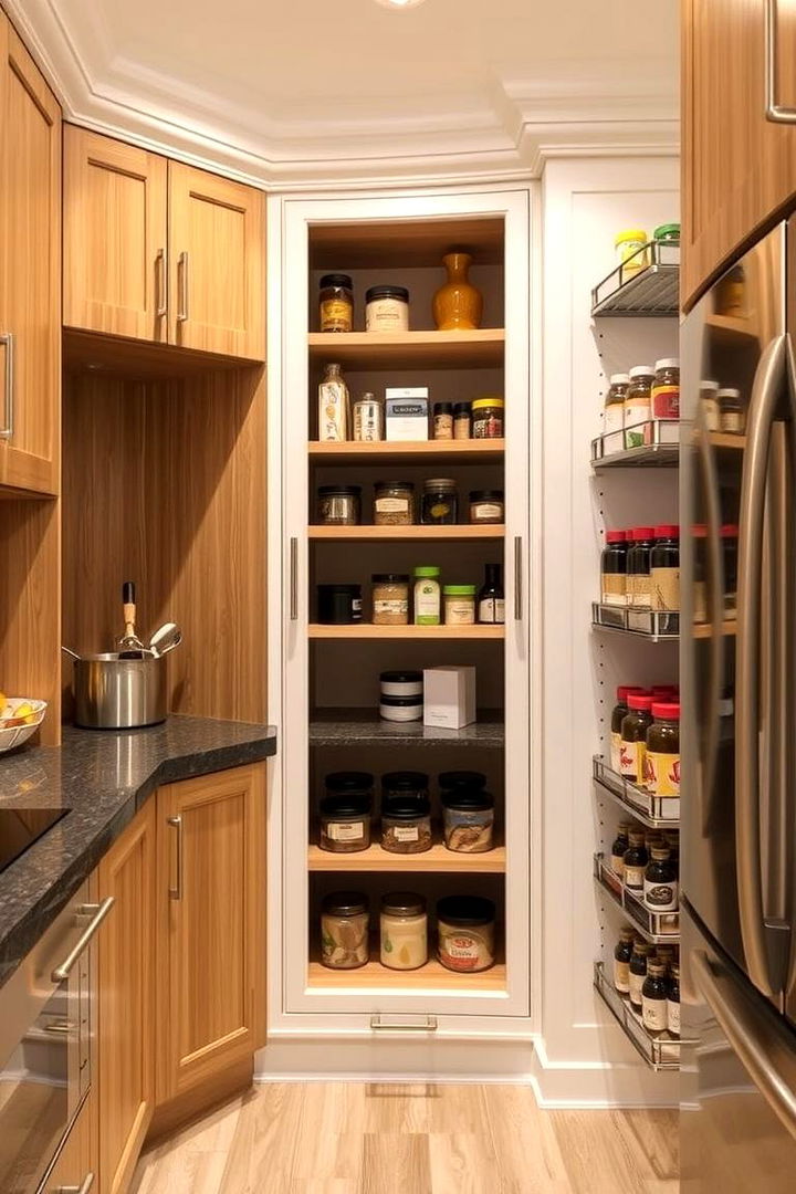 Creative Use of Corner Spaces - 22 Galley Kitchen Ideas