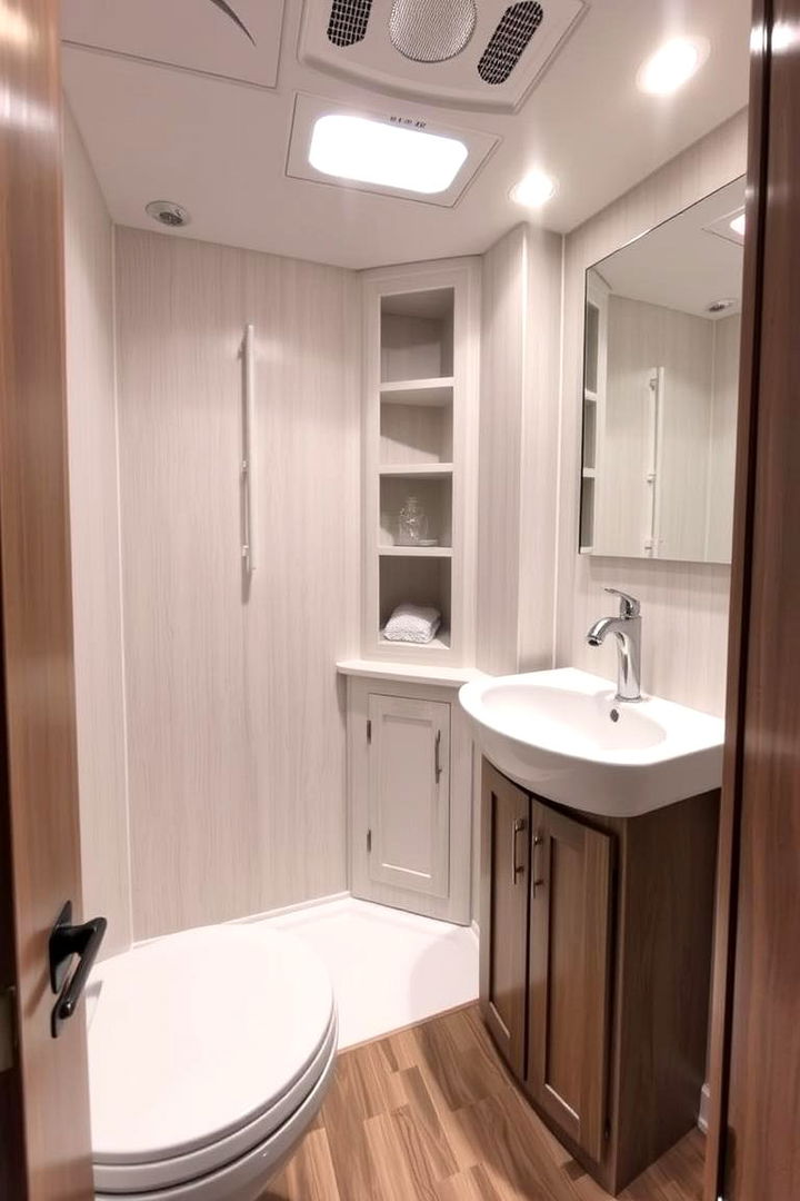 Creative Use of Corners and Nooks - 22 Small Rv Bathroom Ideas
