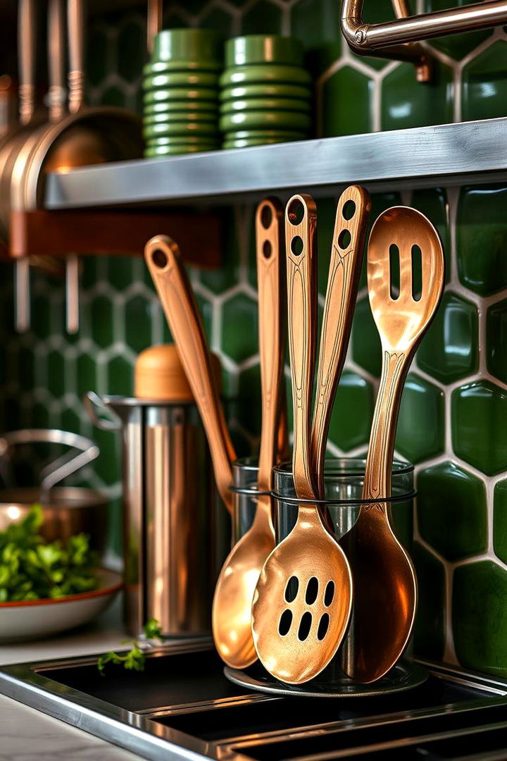 Creative Uses of Copper Utensils - 22 Green and Copper Kitchen Ideas