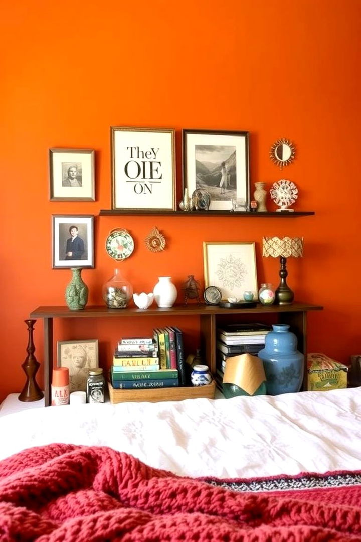 Creative Vignette Arrangements - 22 Boho Burnt Orange Bedroom Ideas