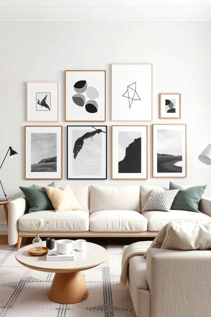 Creative Wall Art Displays - 22 Scandinavian Living Room Ideas